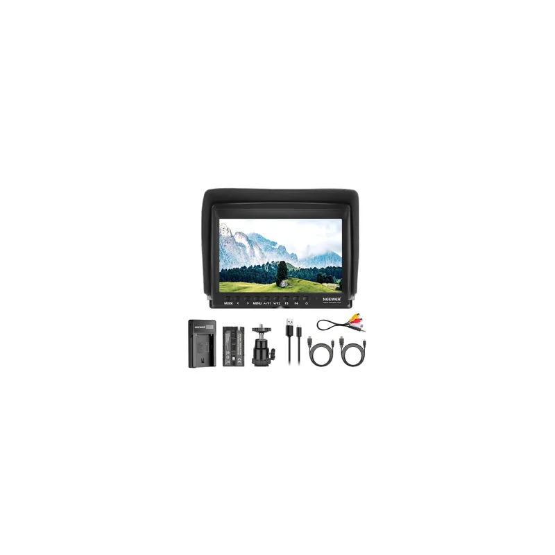 NEEWER F100 Field Monitor + USB Charger + Battery Kit